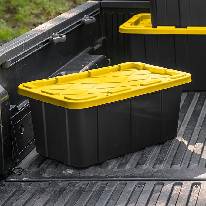 Sterilite 17 Gal Industrial Tote, Stackable Storage Bin - Image 6