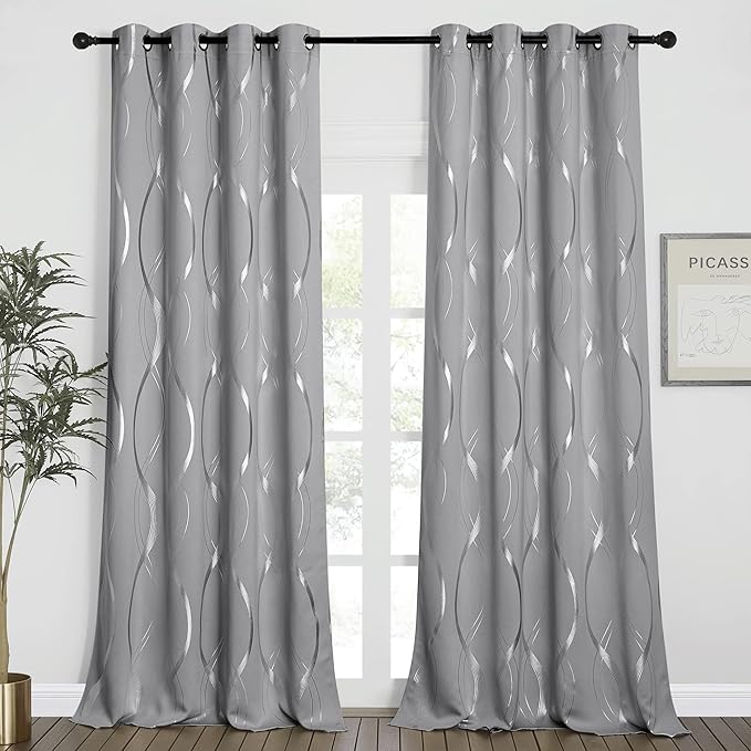 NICETOWN Living Room Curtains 120 inches Long, 2 Panels, Extra Long Blackout - Image 2