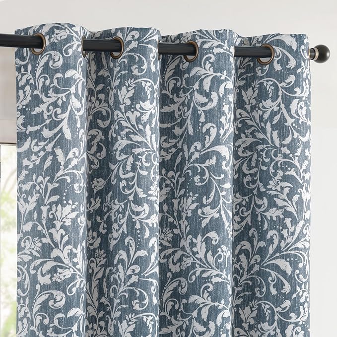 Vangao Blue 100% Blackout Curtains 96 Inches Long - Image 8