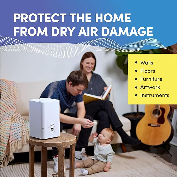 VEVA Humidifiers for Bedroom Large Room 4.5L, Cool Mist Water Vaporizer - Image 8