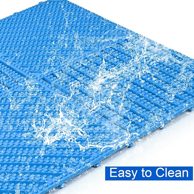 MYFAMIREA Modular Interlocking Cushion 12 Pack 11.8" x 11.8" Rubber Floor Tiles - Image 5