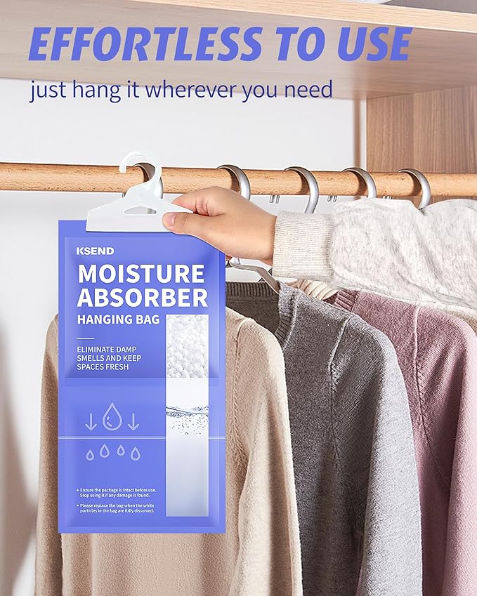 Moisture Absorbers 10 Pack, 9.8 Oz Compact Dehumidifier Bags & Packs, Moisture - Image 4