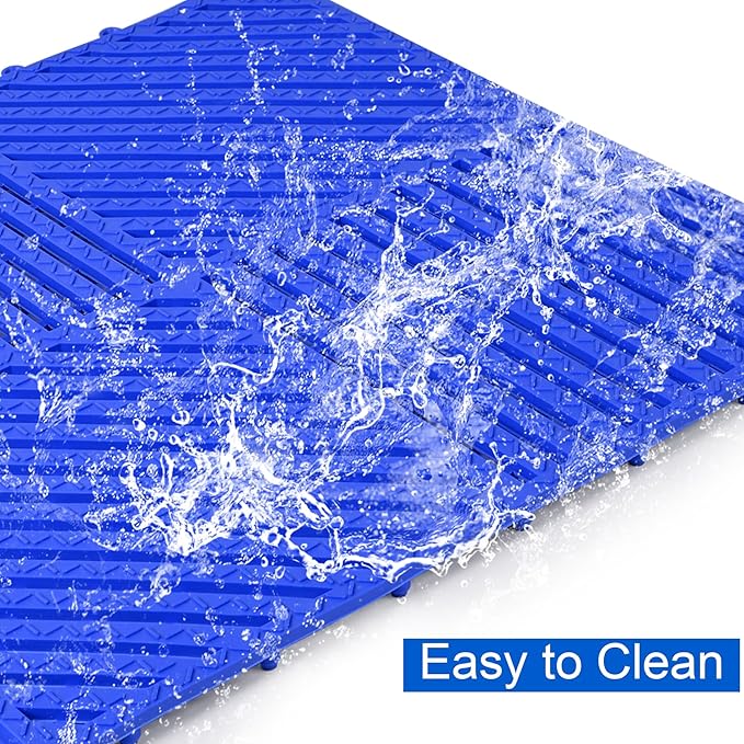 MYFAMIREA Modular Interlocking Cushion 12 Pack 11.8" x 11.8" Rubber Floor Tiles - Image 5