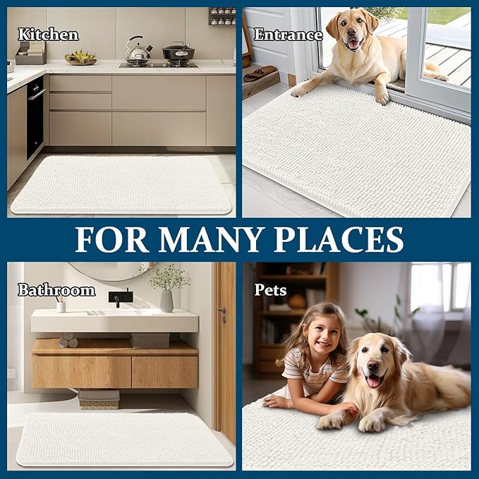 OLANLY Dog Door Mat for Muddy Paws 45x27, Absorbs Moisture and Dirt, Absorbent - Image 8