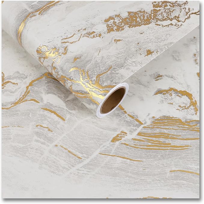 CRE8TIVE Beige Gold Marble Contact Paper by CRE8TIVE