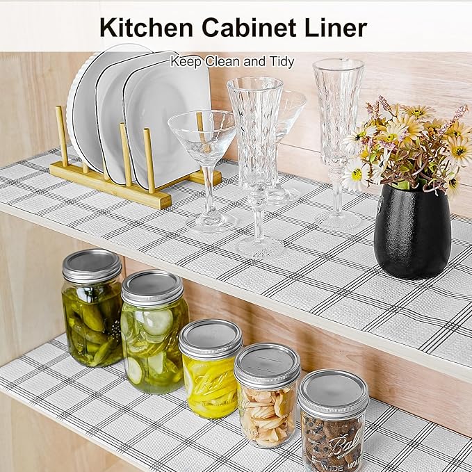 Drawer and Shelf Liner for Kitchen Cabinet, Non-Adhesive Cabinet Liner 24in x - Image 5