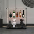 Yoluckea 2 Tiers Glass Display Cabinet by Yoluckea