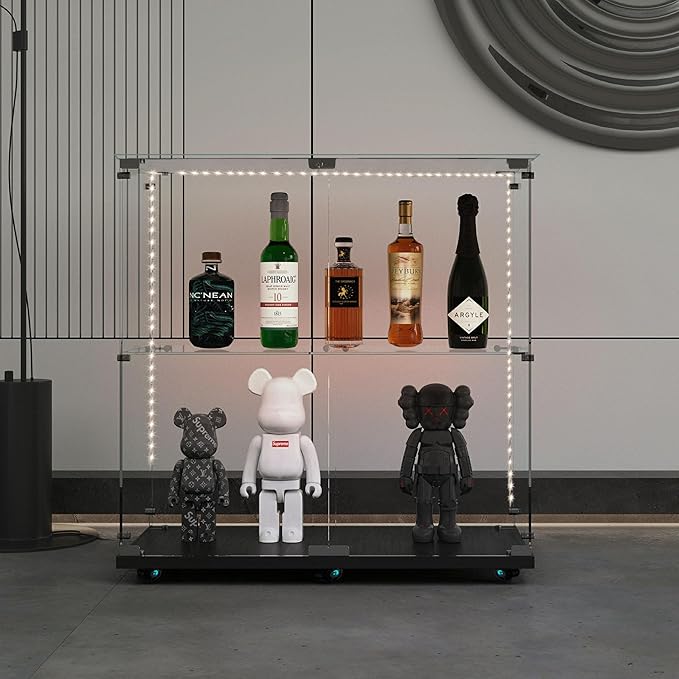 Yoluckea 2-Tier Glass Display Cabinet by Yoluckea
