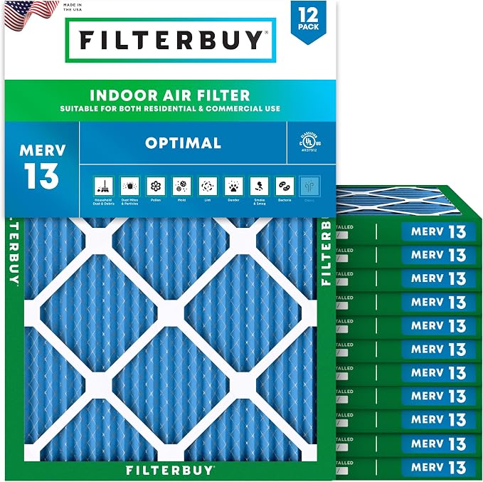 Filterbuy 10x14x1 Air Filter MERV 13 Optimal Smoke & Allergy Defense, by Filterbuy