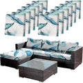 12Pcs Stretch Patio Cushion Covers Outdoor Couch Cover Replacement, Outdoor by CALBODE
