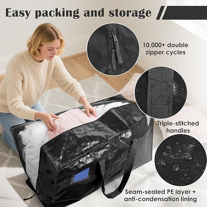 6 Pack Extra Large Heavy Duty Moving Bags - Image 3