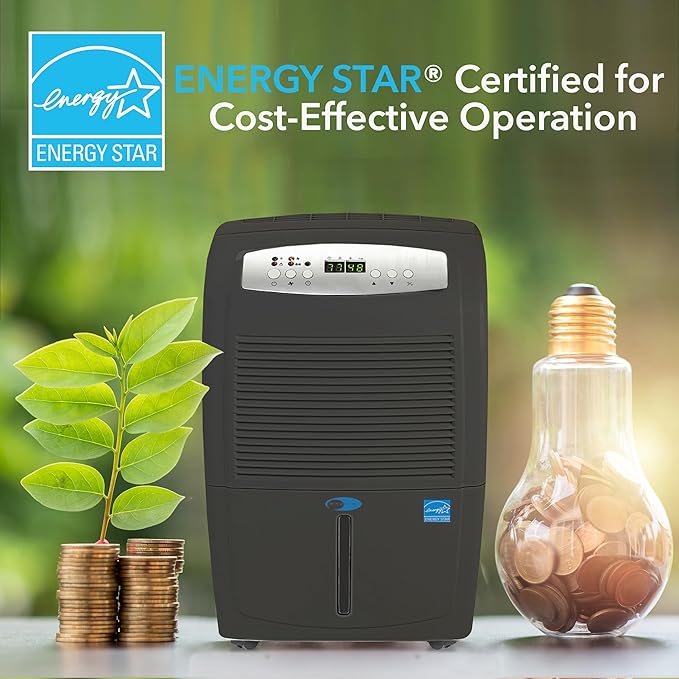 Whynter 50 Energy Star Pint High Capacity up to 4000 sq ft Gray Portable - Image 2