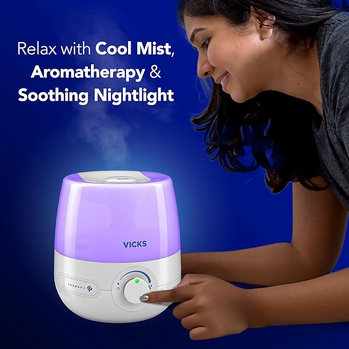Vicks NaturalCare Cool Mist Ultrasonic Humidifier, Small Room Humidifier - Image 3