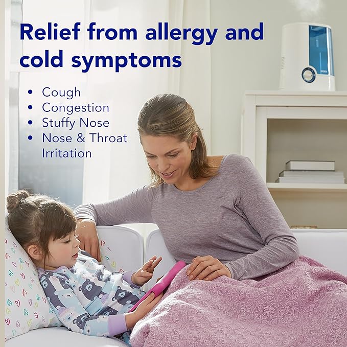 Vicks Warm Mist Humidifier Filter‑Free 1 Gal Tank, Auto Shut‑Off, Night Light - Image 5