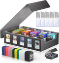 Trading Card Storage Box 5-Row 3900+ Capacity, TCG MTG Card Case by MORCCO