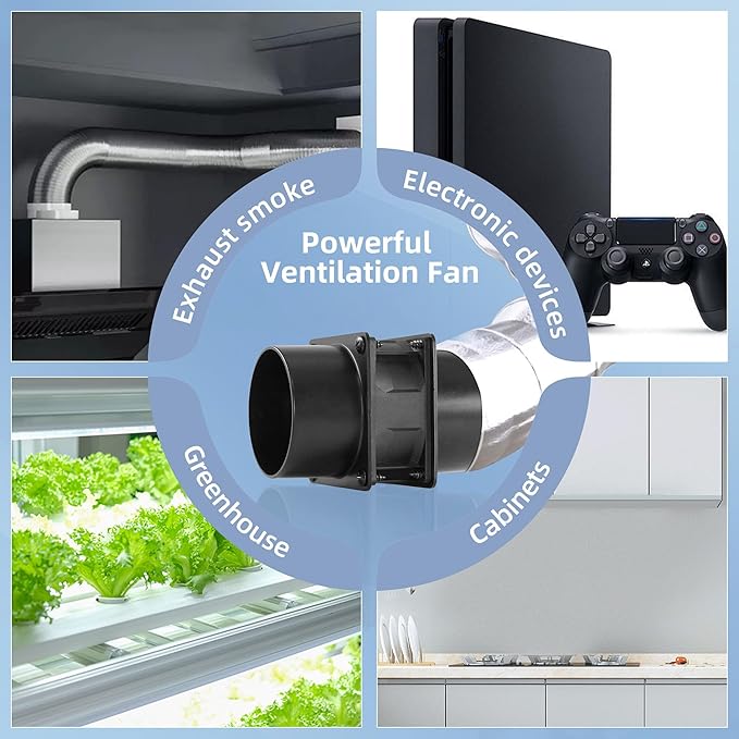 3.15” 12V DC Small Exhaust Duct Fan - Image 5