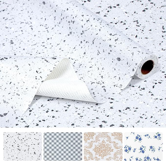 RAY STAR 18 Inch x 48 Inch Shelf Liner, Non Adhesive Marble White Cabinet Liner by RAYSTAR