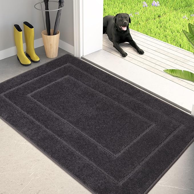 PURRUGS Dirt Trapping Door Mat 34" x 59", Non-Slip/Skid Machine Washable by PURRUGS