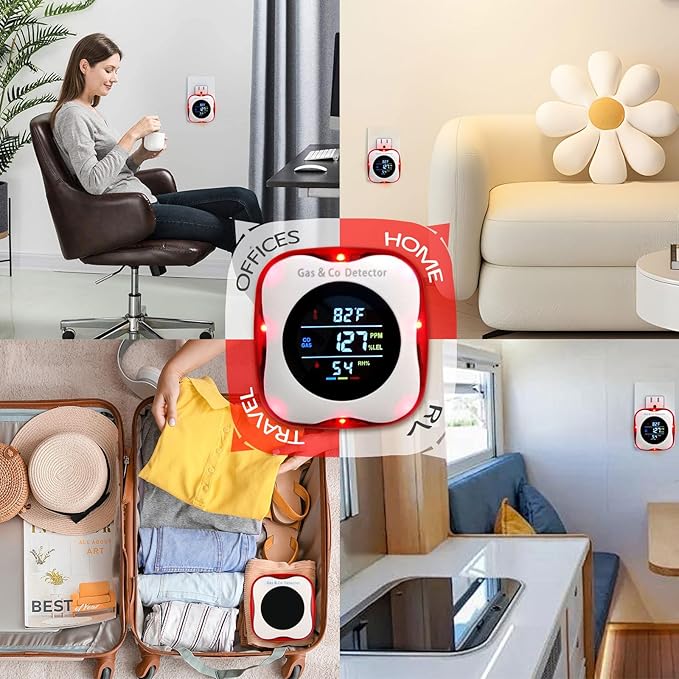 Combustible Gas & Carbon Monoxide Detector 4-in-1 Alarm - Image 7