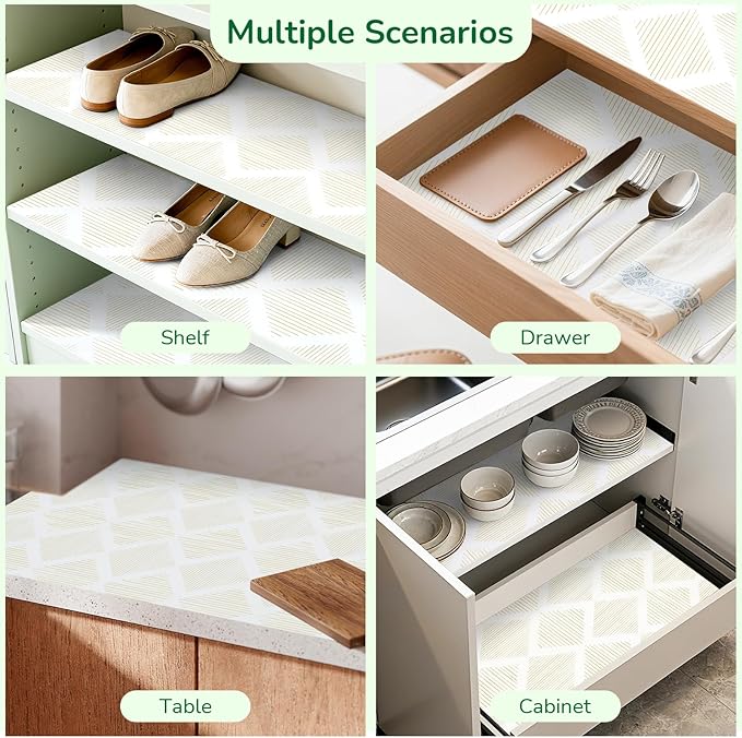 Drawer and Shelf Liner for Kitchen 17.5in x 10FT, Non-Slip Non-Adhesive Cabinet - Image 7