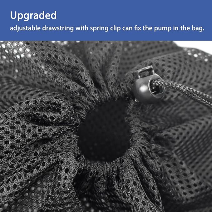 CONQUERALL 12.2x16.1inch Pond Filter Mesh Bag Pump Barrier Bag Black Polyester - Image 4
