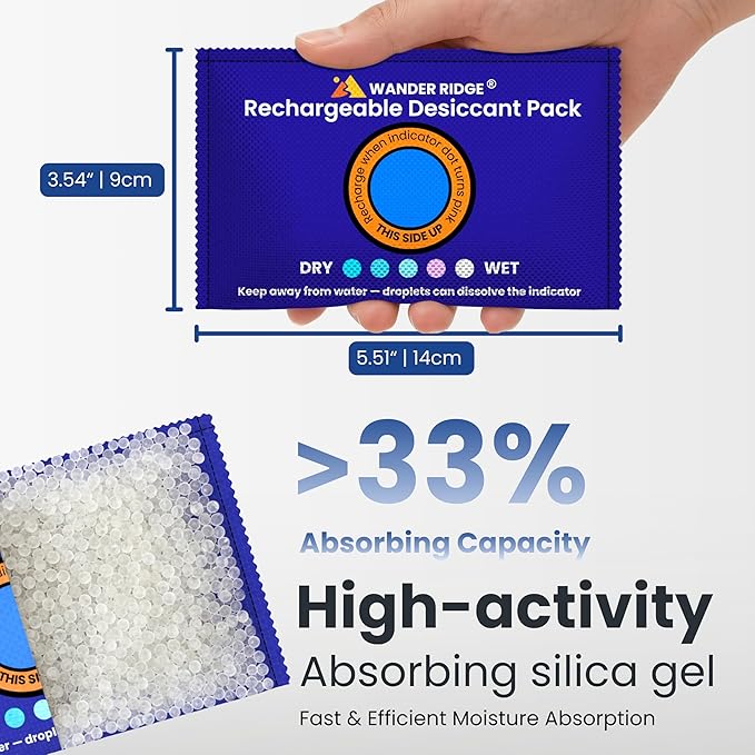100g Rechargeable Desiccant Packs – Reusable Silica Gel Moisture Absorber - Image 3