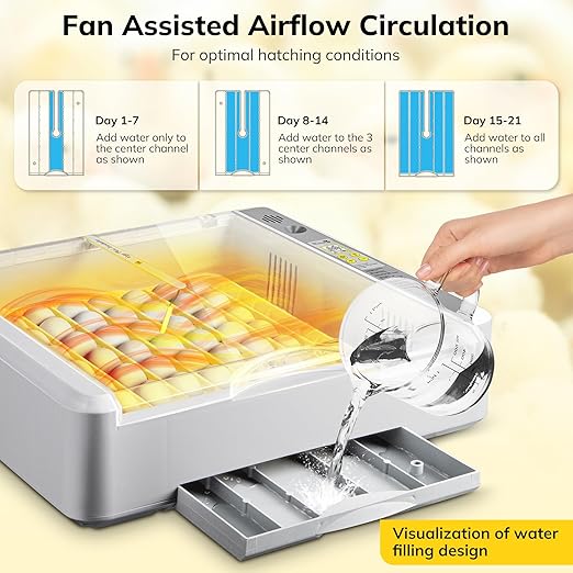 36-60 Egg Incubator with Automatic Egg Turning and Humidity Control, Chicken - Image 5