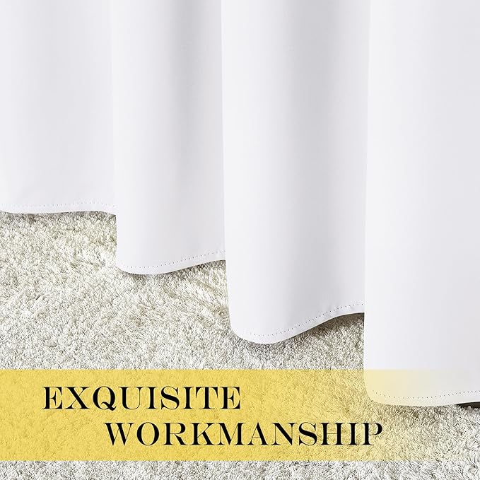 NICETOWN White Room Darkening Curtain 63 inches Long - Image 6