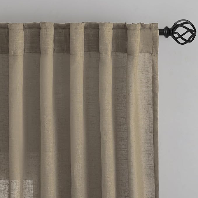 120 Inches Extra Long Linen Curtains - Image 7