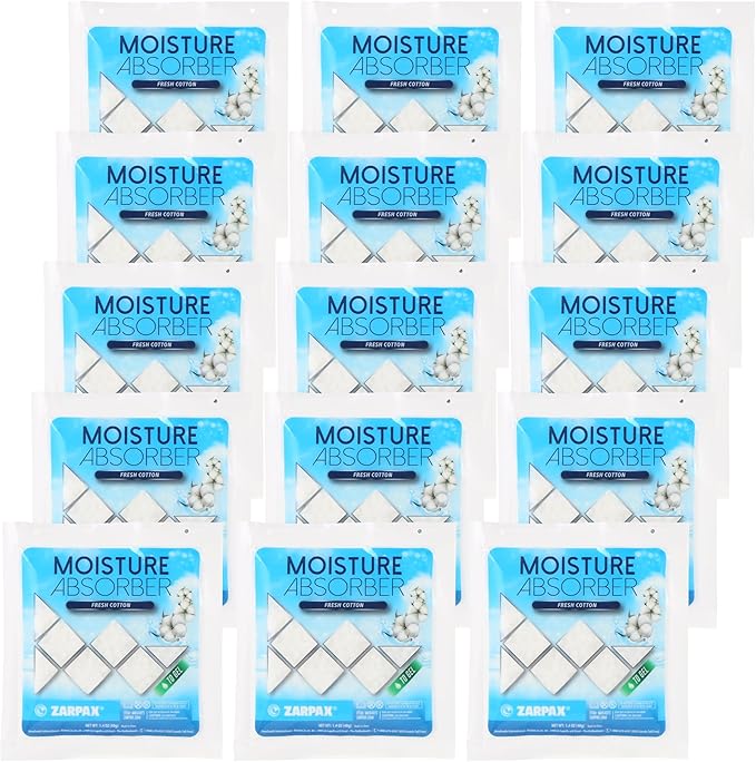 Moisture Absorber Sachets Fresh Cotton 1.4 oz/40g by Zarpax