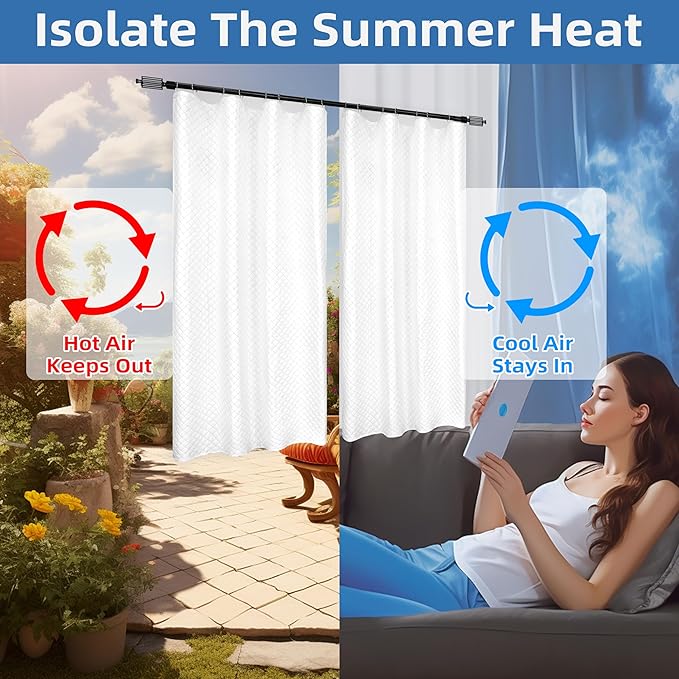 DriftAway Soundproof Thermal Insulated Quilted Curtain Liners - Image 3