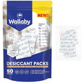 Wallaby 5 gram Food Safe Pure White Silica Gel Desiccant Dehumidifier Packs by WallabyGoods