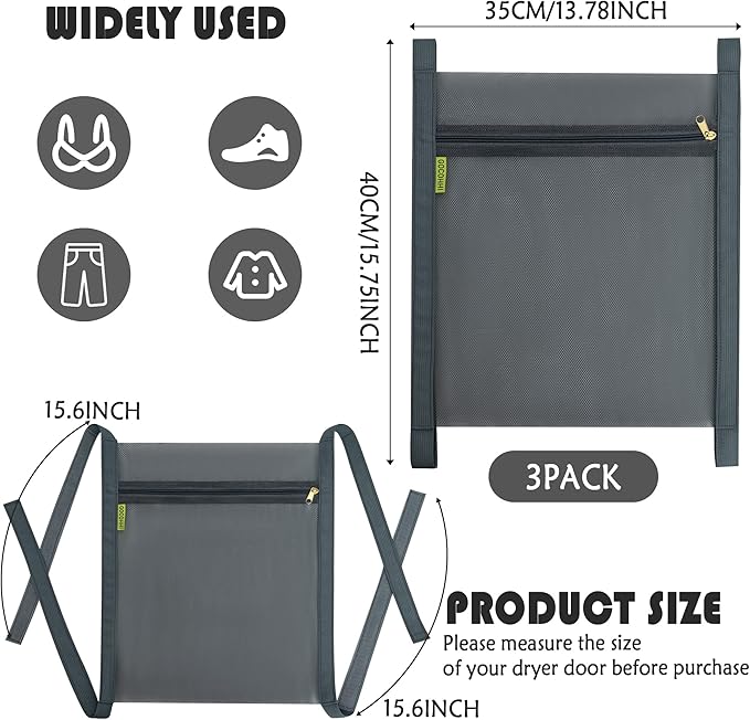 3 Pcs Sneaker Wash & Dry Net Bag - Image 2