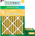 Filterbuy 21.5x26x4 Air Filter MERV 11 Superior Pet & Allergy Defense, by Filterbuy
