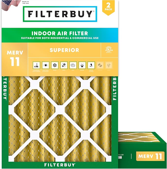 Filterbuy 21.5x26x4 Air Filter MERV 11 Superior Pet & Allergy Defense, by Filterbuy
