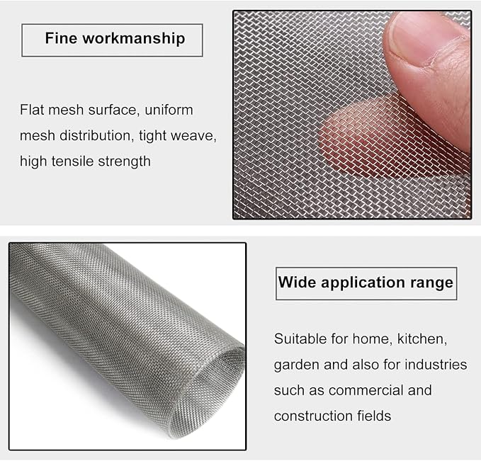 304 Stainless Steel Woven Wire Mesh, 304 Stainless Steel Mesh Sheet, - Image 3