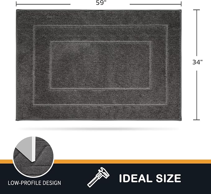 PURRUGS Dirt Trapping Door Mat 34" x 59", Non-Slip/Skid Machine Washable - Image 2