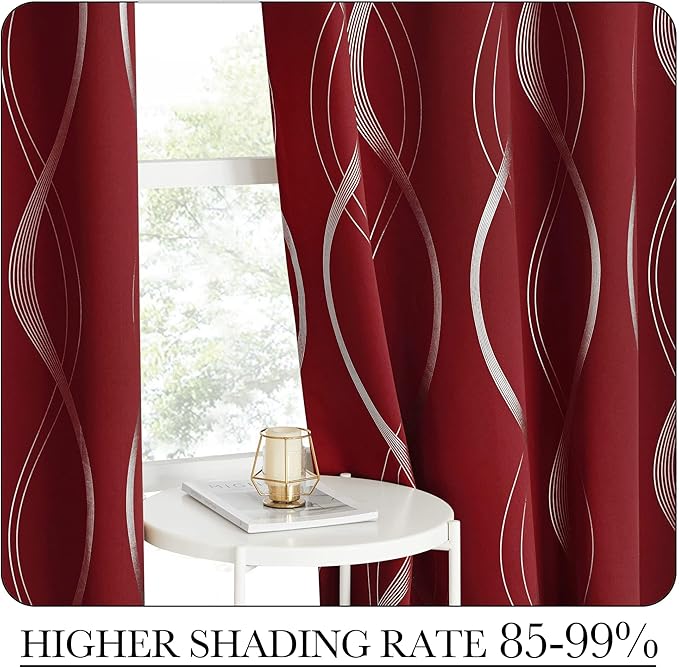 NICETOWN Blackout Curtains 84 inch Length 2 Panels Set, Noise Reducing Thermal - Image 4