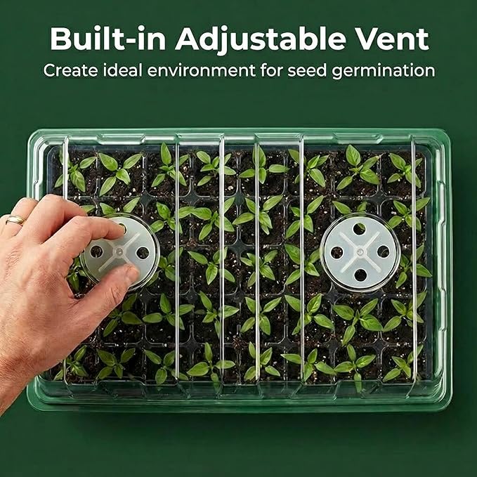 Gardzen 5 Pack BPA Free Seed Starter Tray Kit, 40 Cell Reusable Seedling Trays - Image 6