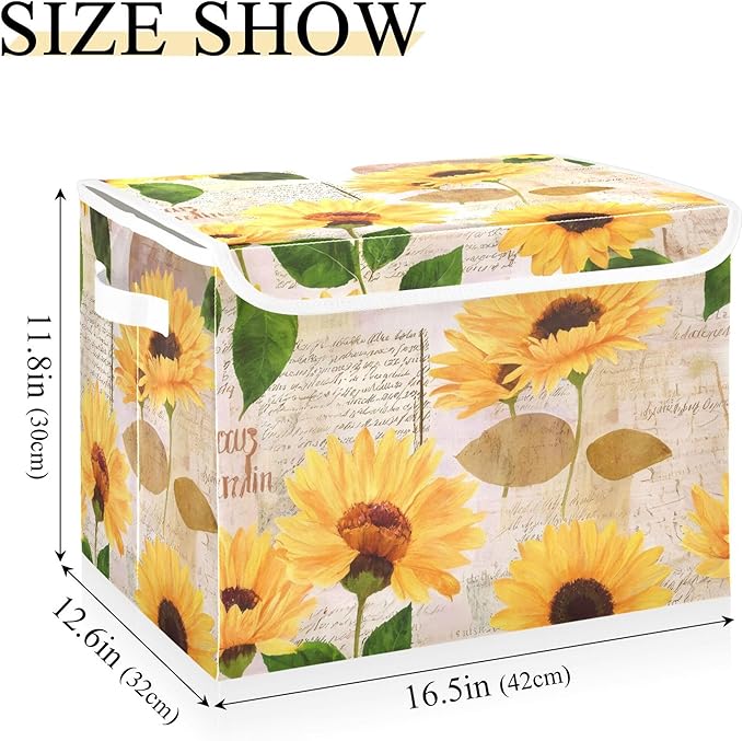 xigua Yellow Sunflower Storage Bins - Image 3