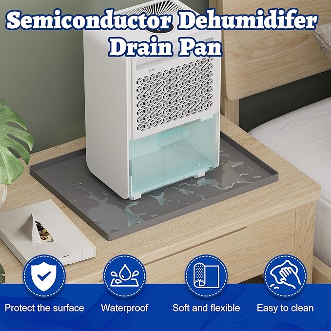 Dehumidifier Mat for Home Dehumidifiers, Mini Dehumidifier Drain Pan Prevent - Image 8