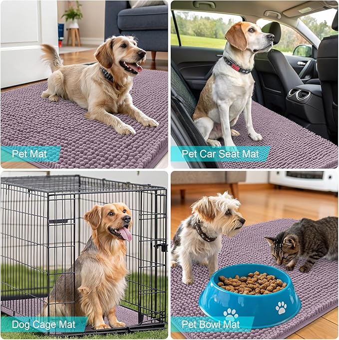 OLANLY Dog Door Mat for Muddy Paws 47x20, Absorbs Moisture and Dirt, Absorbent - Image 7