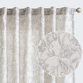 Vangao Floral Linen Curtains for Living Room 96 Inches Long Purple Grey by Vangao