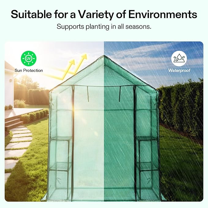 VIVOSUN 57 x 29 x 77-Inch Mini Walk-in Greenhouse - Image 4