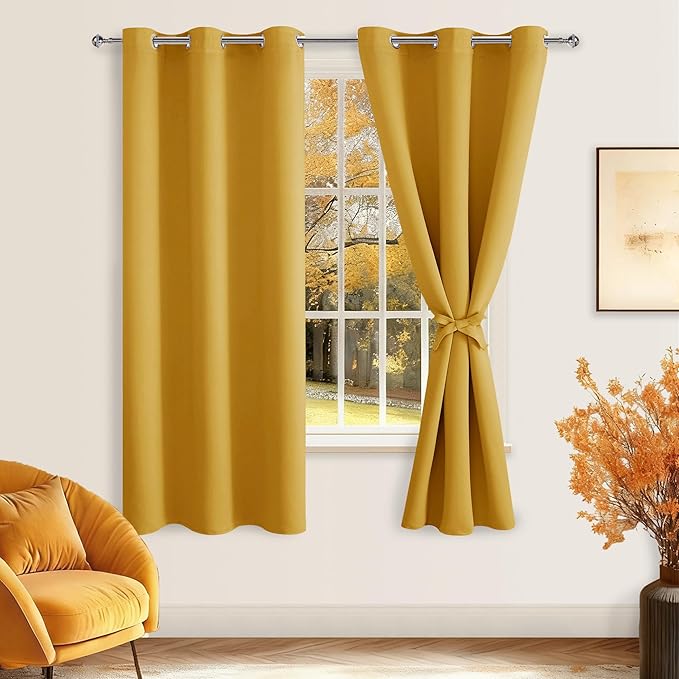 Hiasan Blackout Curtains for Bedroom and Living Room, Light Blocking, Noise - Image 2