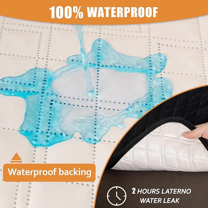 Arfntevss Waterproof Sectional Couch Covers L Shape Washable Velvet Sofa Cover - Image 2