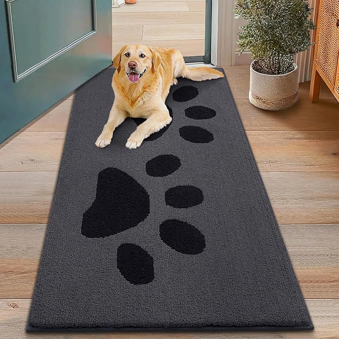 Smiry Dog Door Mat for Muddy Paws, Absorbs Moisture and Dirt, Low-Profile by Smiry