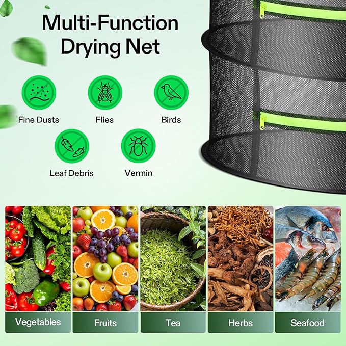 VIVOSUN 2-Layer Mesh Drying Rack Hanging Design - Image 7