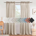 H.VERSAILTEX Angora Flax Linen Curtains 84 Inch Length by HVERSAILTEX