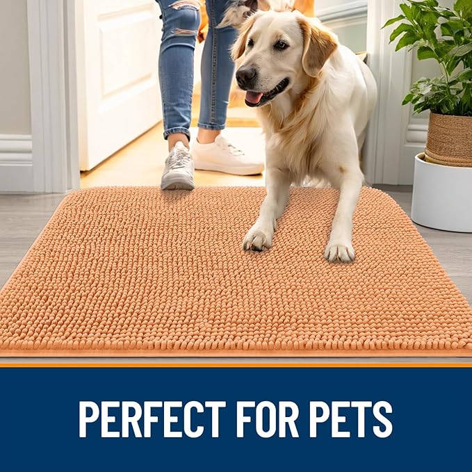 OLANLY Dog Door Mat for Muddy Paws 30x20, Absorbs Moisture and Dirt, Absorbent - Image 6